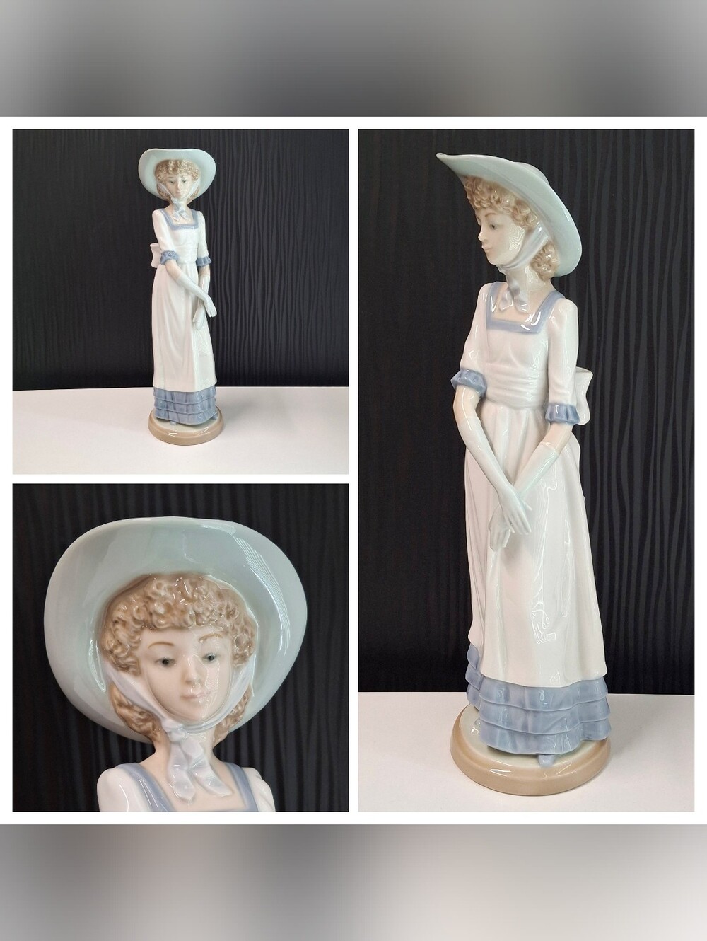Vintage Collectable NAO by Lladro Tall Figurine - "Louise" Or "Gentle Breeze"